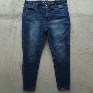 Wallflower Jeans Women's Size 20W Blue High-Rise Flirty Curvy Skinny 28" Inseam